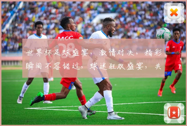 世界杯足球盛宴，激情对决，精彩瞬间不容错过，球迷狂欢盛宴，共赏绿茵传奇